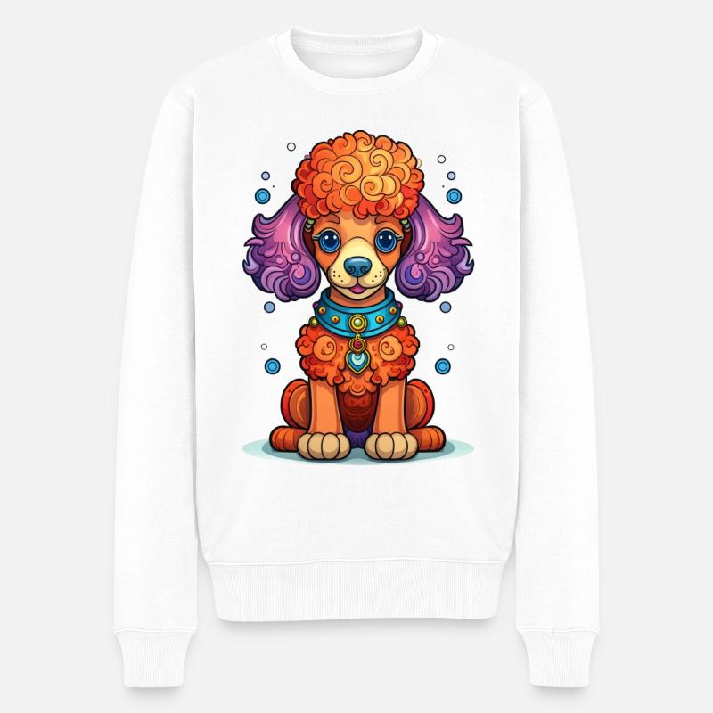 Caniche - Pull Premium bio Homme - blanc