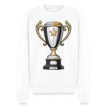 Cup for the winner - Men's Premium Organic Jumper - white - Front - Thijin (182cm)