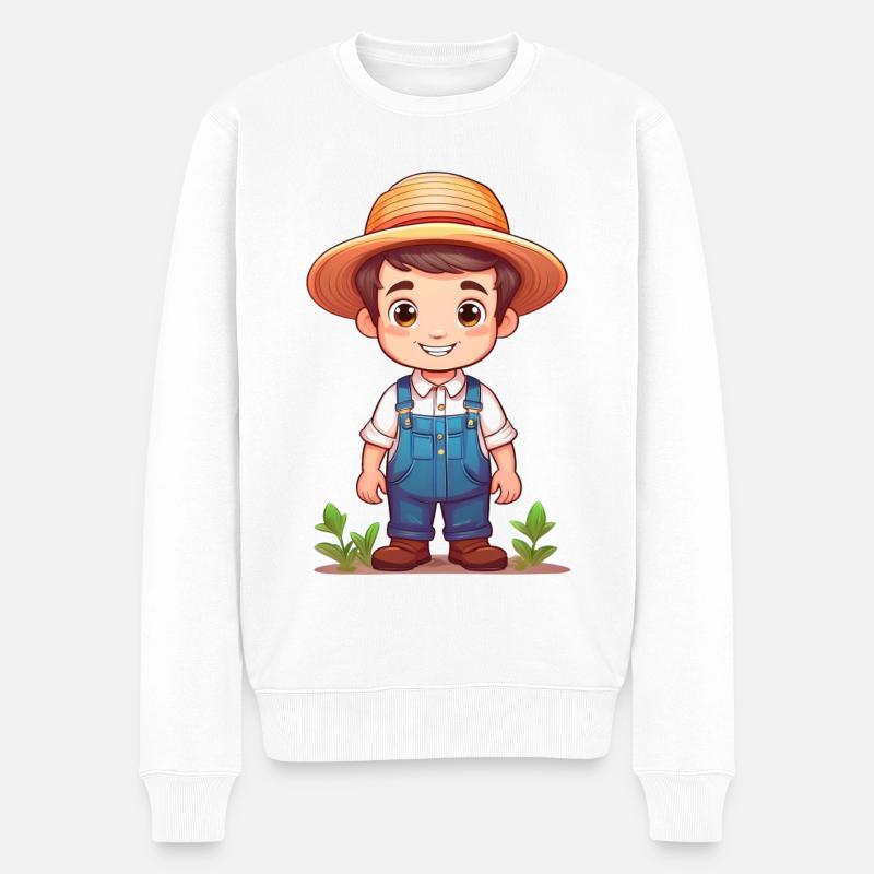 Jardinier - Pull Premium bio Homme - blanc