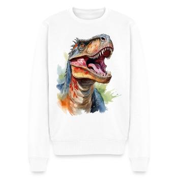 Un dinosaure dangereux - Pull Premium bio Homme - blanc - Devant - Thijin (182cm)