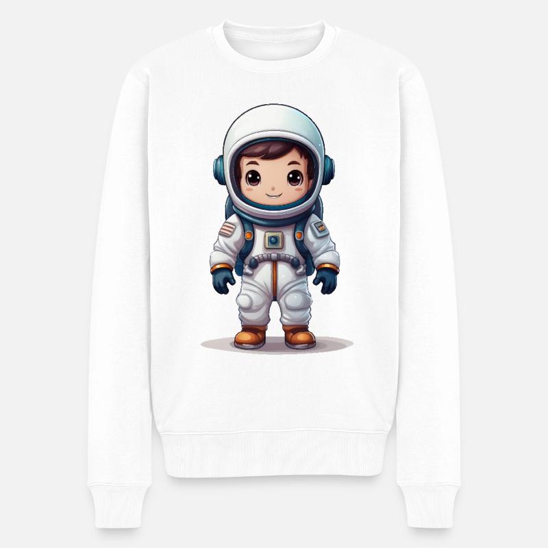 Un astronaute mignon - Pull Premium bio Homme - blanc