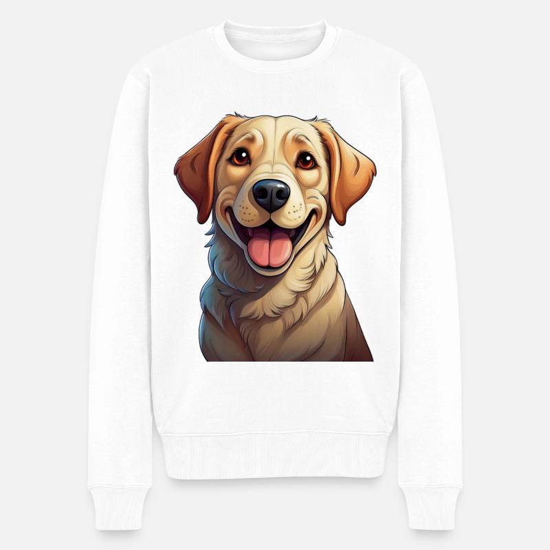 Labrador Retriever - Männer Premium Bio Pullover - Weiß