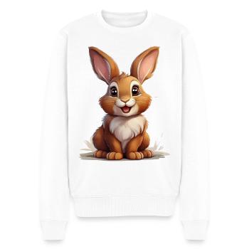 Cute bunny or cute rabbit - Men's Premium Organic Jumper - white - Front - Thijin (182cm)
