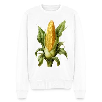Illustration de maïs sur épi de maïs - Pull Premium bio Homme - blanc - Devant - Thijin (182cm)