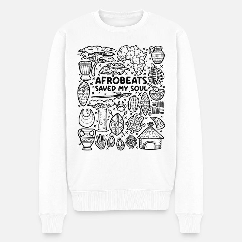 Afrobeats Saved My Soul – Musikliebe - Männer Premium Bio Pullover - Weiß