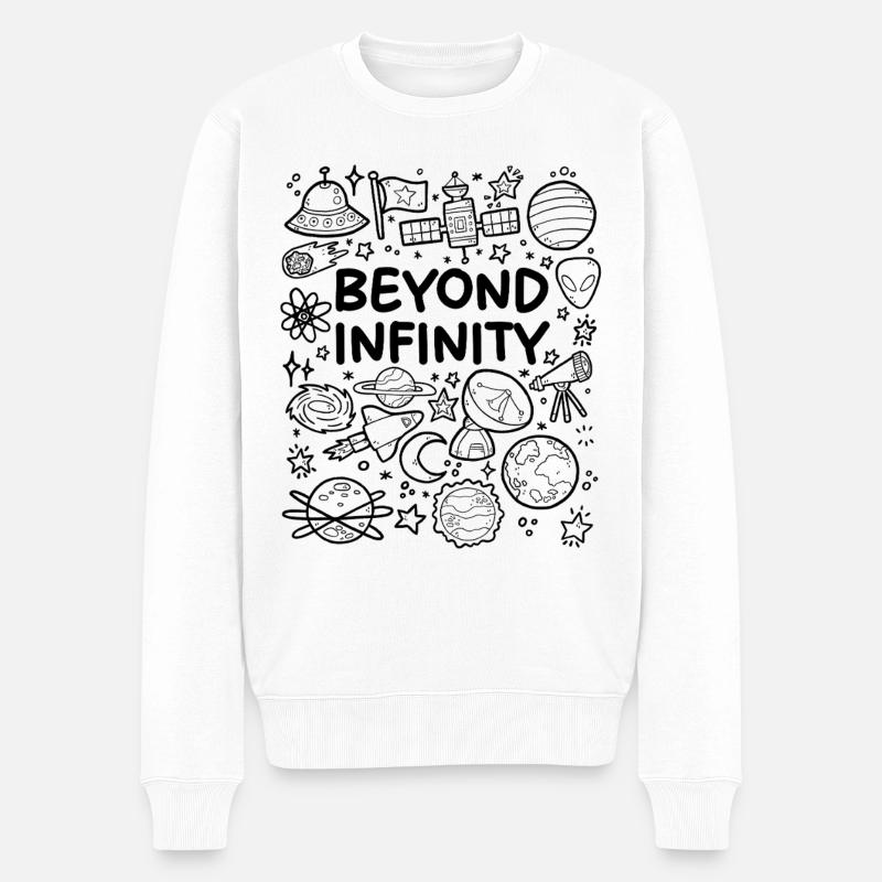Au-delà de l’infini - Pull Premium bio Homme - blanc