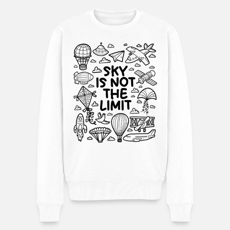 Der Himmel ist nicht das Limit - Männer Premium Bio Pullover - Weiß