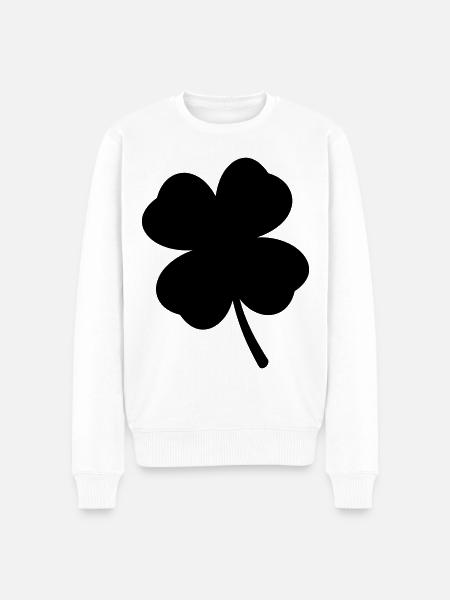 Cloverleaf Symbol - Men's Premium Organic Jumper - white