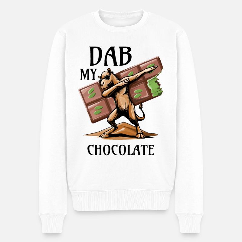 Dab My Chocolate – Le dromadaire ! - Pull Premium bio Homme - blanc