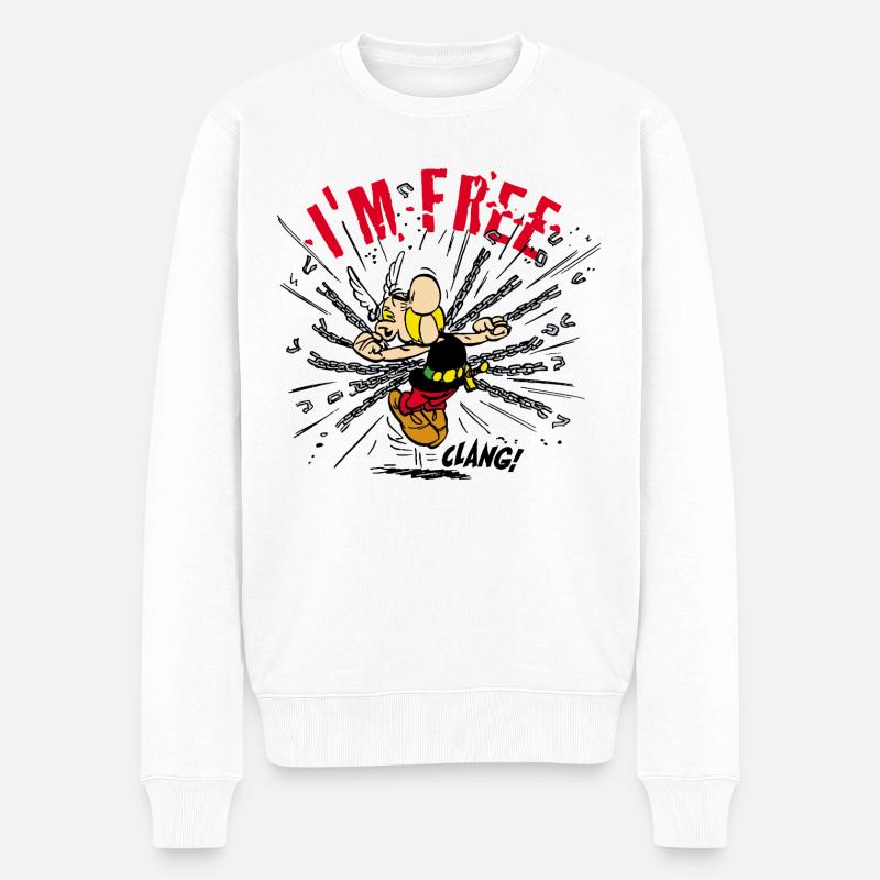 Asterix & Obelix - Asterix 'I'm Free' - Sudadera ecológica prémium para hombre - blanco