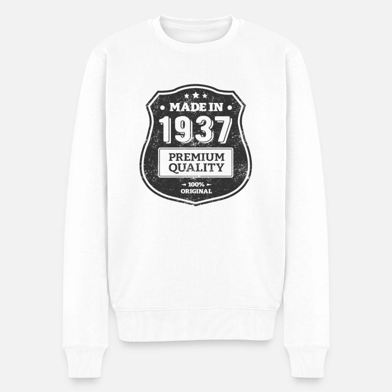 MADE IN 1937 - Pull Premium bio Homme - blanc
