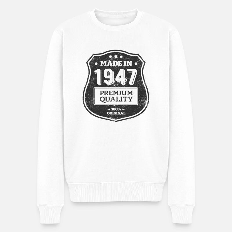 MADE IN 1947 - Pull Premium bio Homme - blanc