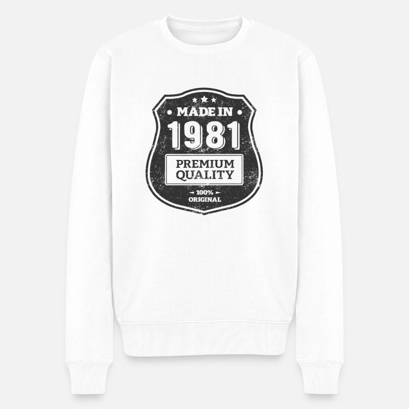 MADE IN 1981 - Pull Premium bio Homme - blanc