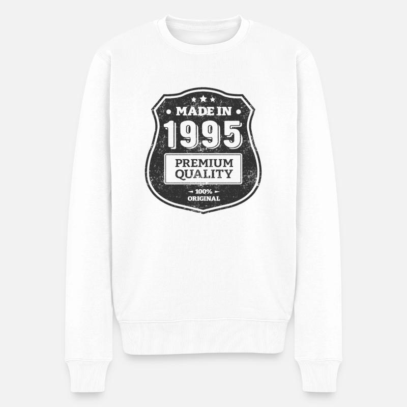 MADE IN 1995 - Pull Premium bio Homme - blanc