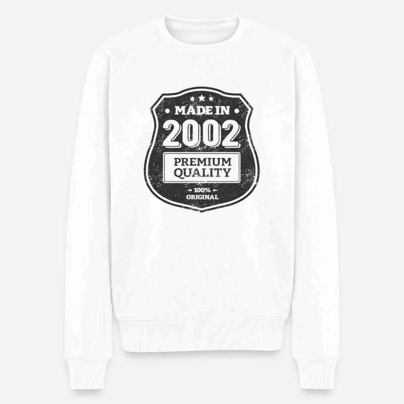 HERGESTELLT 2002 - Männer Premium Bio Pullover - Weiß