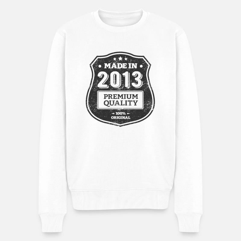 MADE IN 2013 - Pull Premium bio Homme - blanc