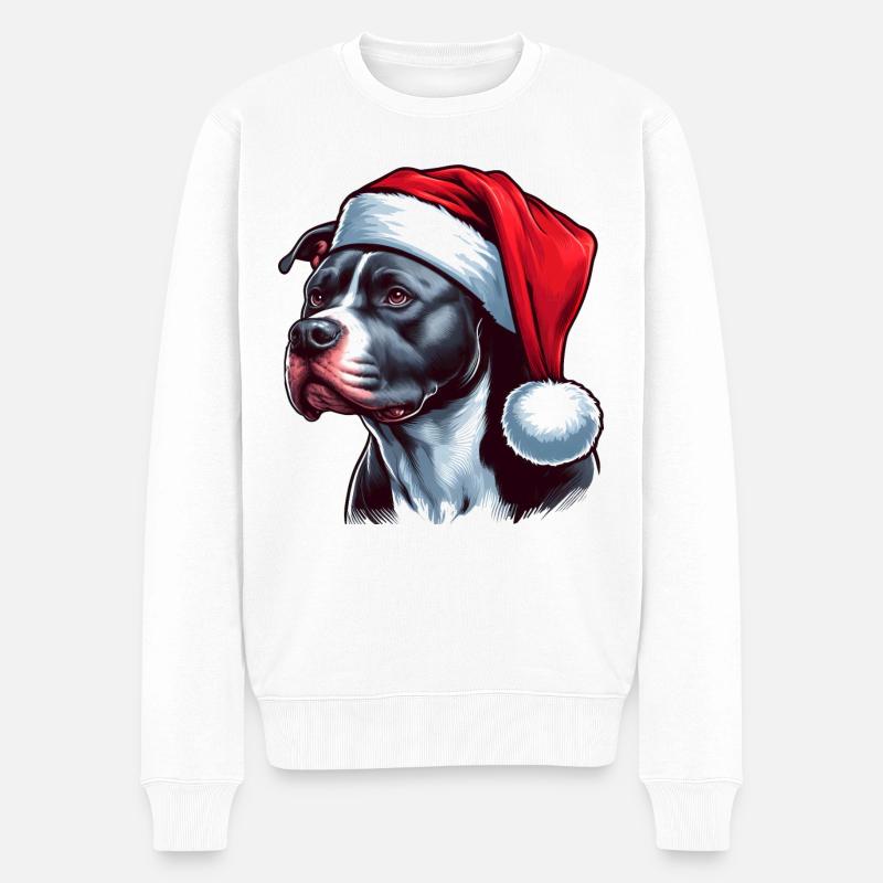 Cadeaux mignons de Pitbull - Pull Premium bio Homme - blanc