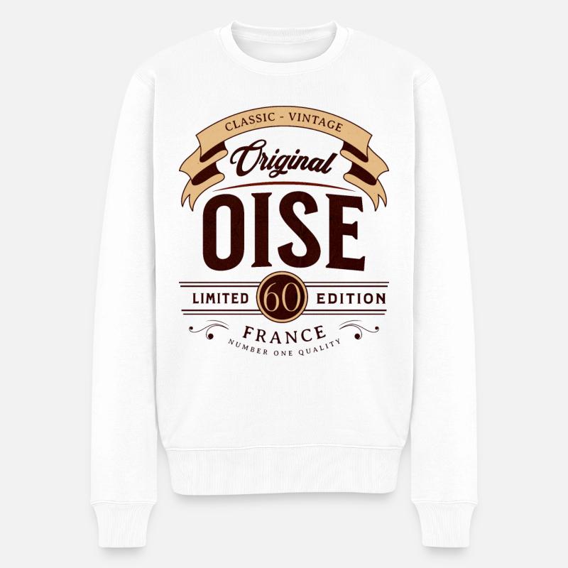 Departamento Oise Frankreich - Männer Premium Bio Pullover - Weiß
