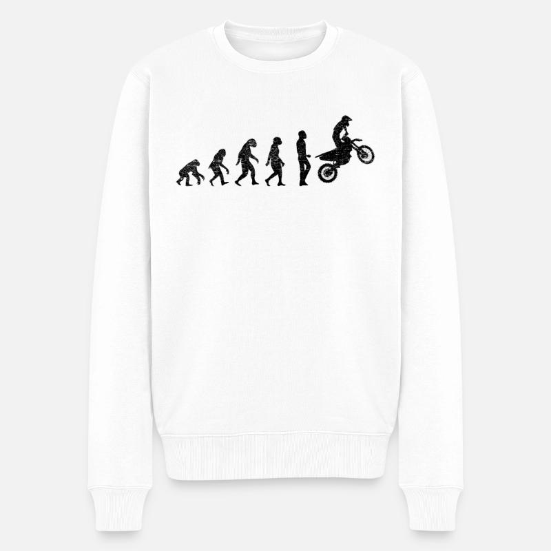 Cadeau d’évolution de motocross - Pull Premium bio Homme - blanc
