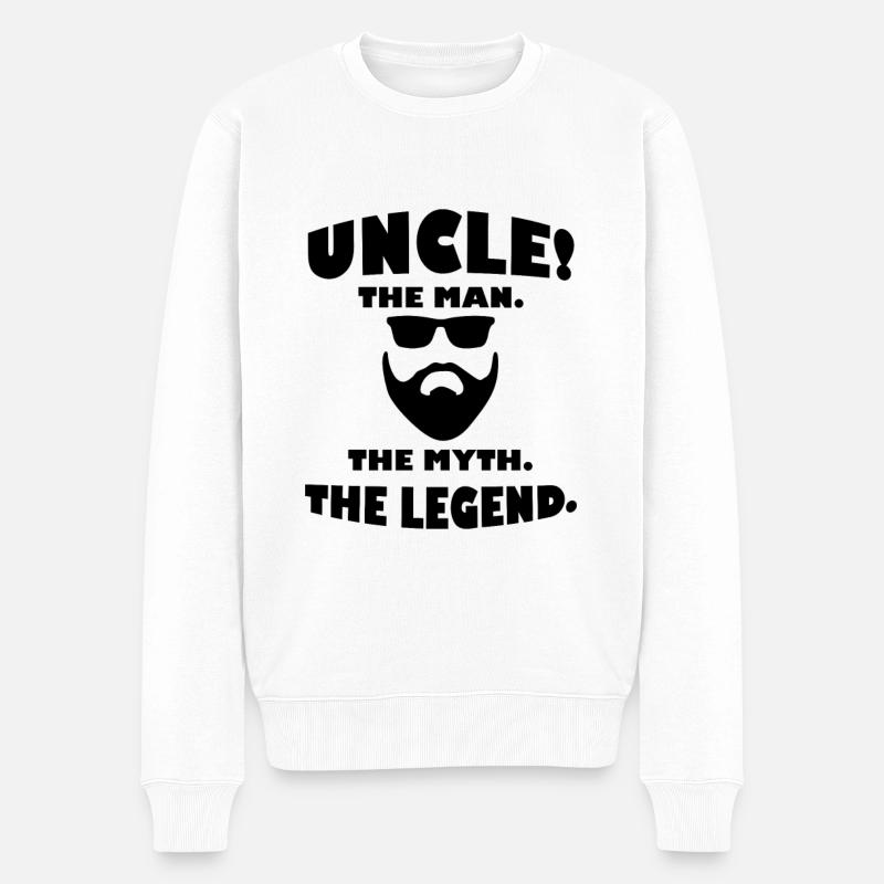 Onkel Legende Bester Onkel Geschenk - Männer Premium Bio Pullover - Weiß