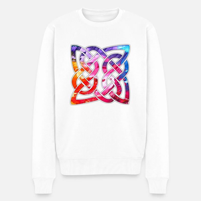 Noeud celtique - coloré - Pull Premium bio Homme - blanc