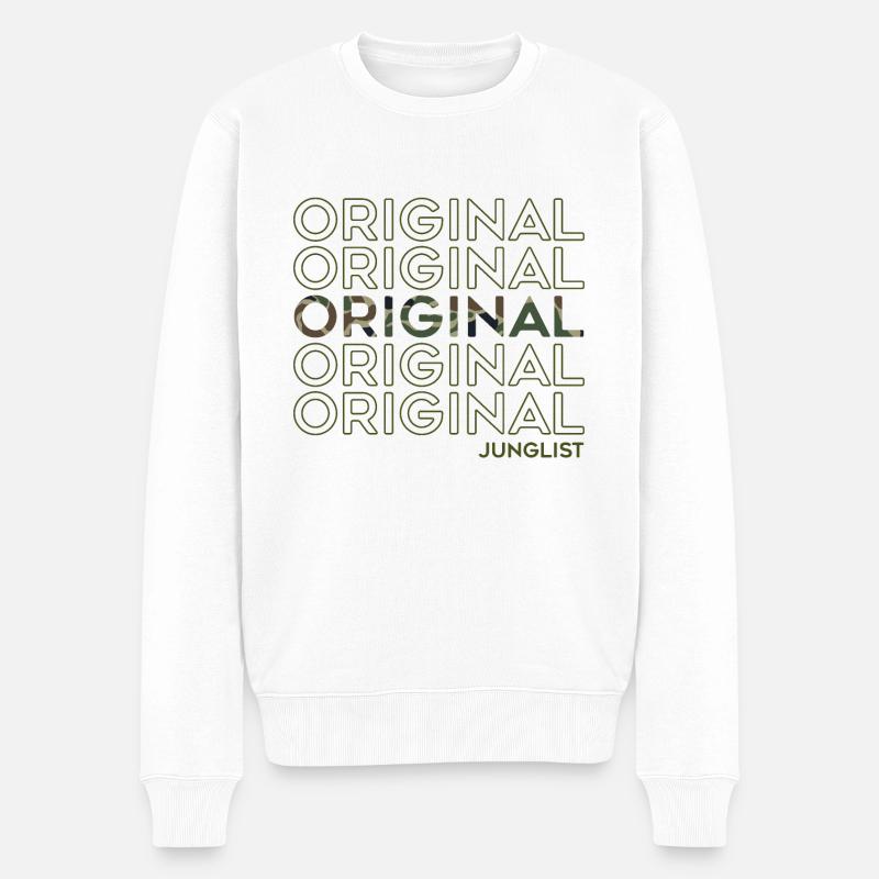 Original Junglist DNB Drum n Bass Darkside Remix - Pull Premium bio Homme - blanc
