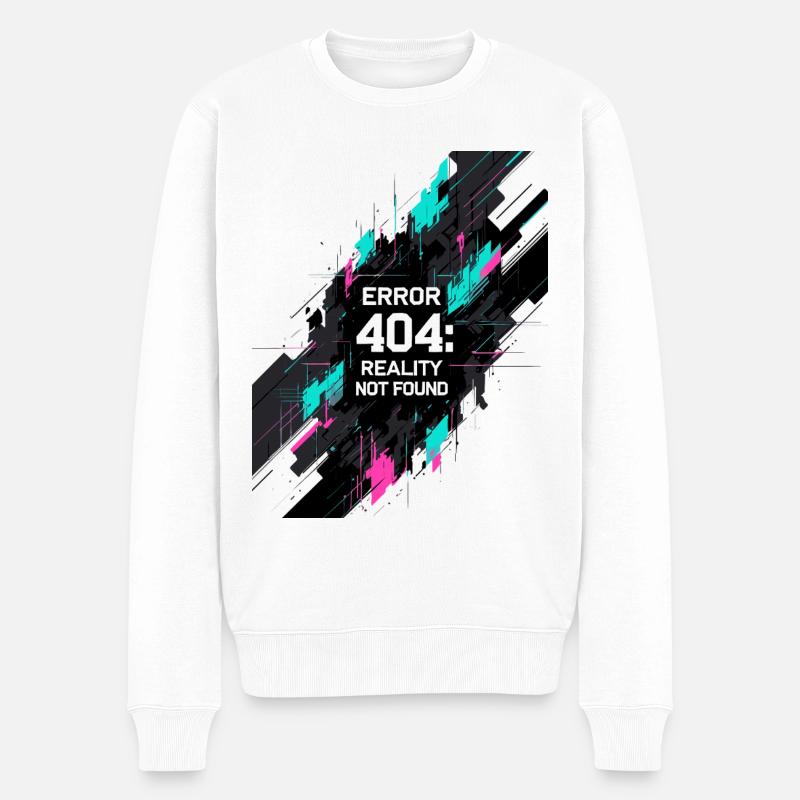 Error: Realität nicht gefunden - Männer Premium Bio Pullover - Weiß