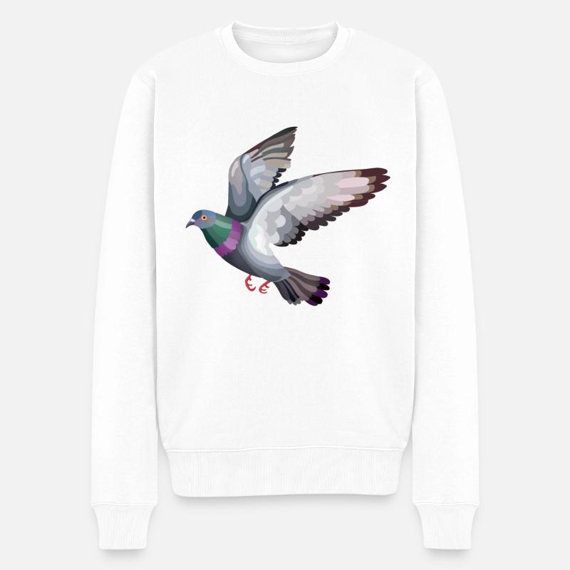 pigeon vole - Pull Premium bio Homme - blanc