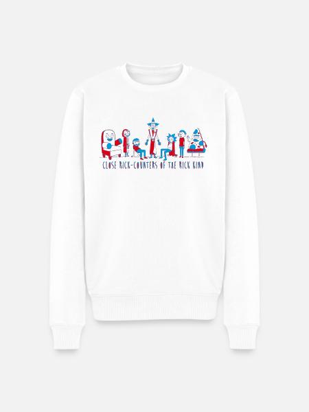Rick And Morty Close Rick-Counters Drawing - Men's Premium Organic Jumper - white