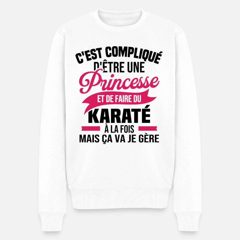 Princesse et karaté - Pull Premium bio Homme - blanc