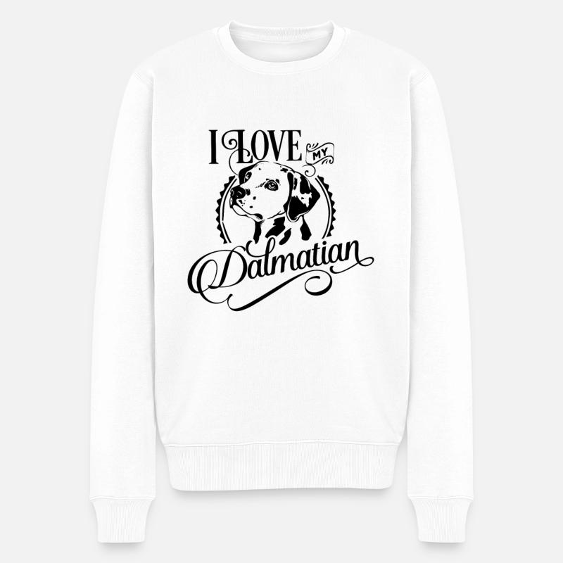 J'aime mon dalmatien - Pull Premium bio Homme - blanc