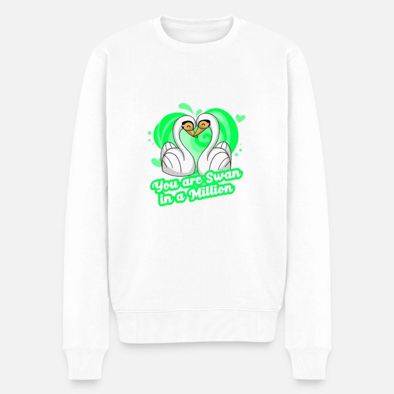 love - Männer Premium Bio Pullover - Weiß