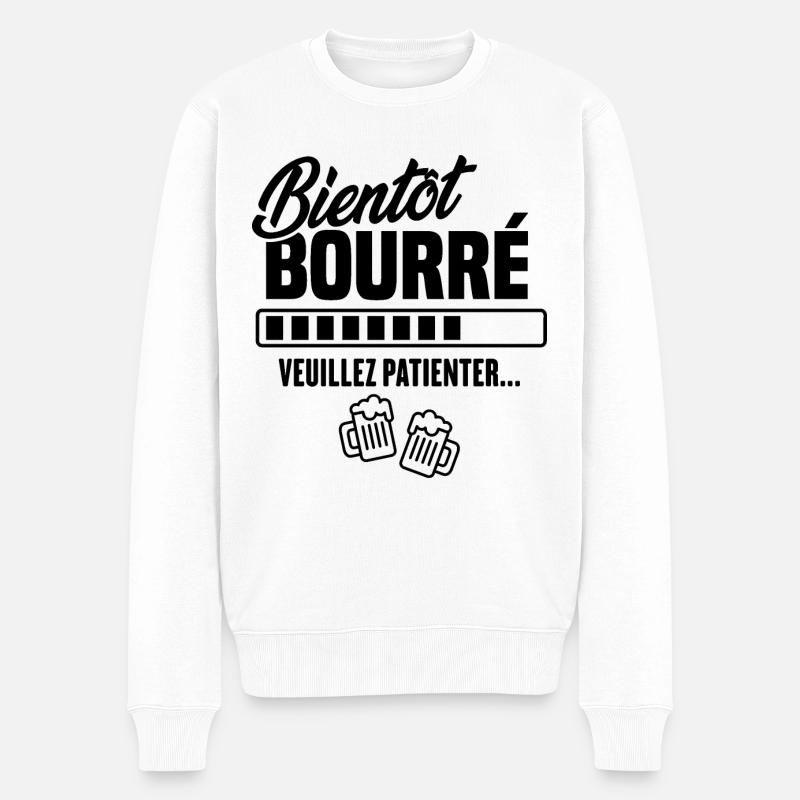 Bientôt bourré veuillez patienter - Pull Premium bio Homme - blanc