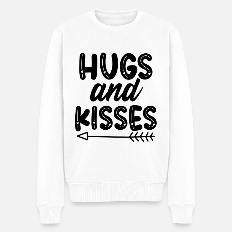 Câlins et baisers - Pull Premium bio Homme - blanc