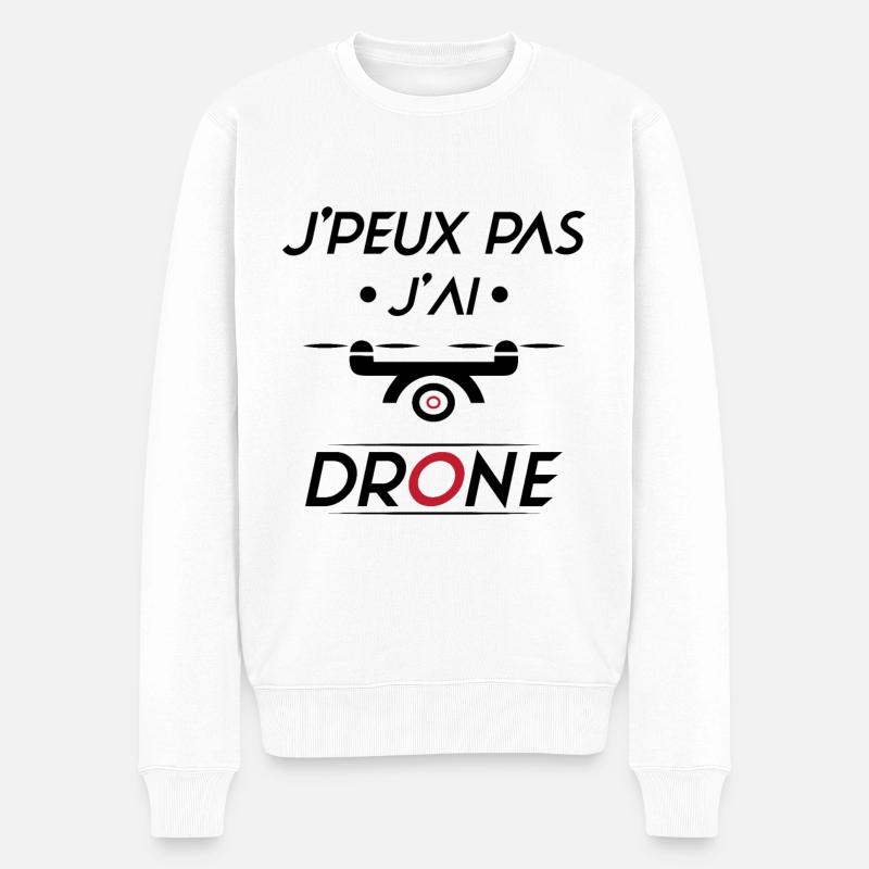 J'peux pas j'ai Drone - Pull Premium bio Homme - blanc