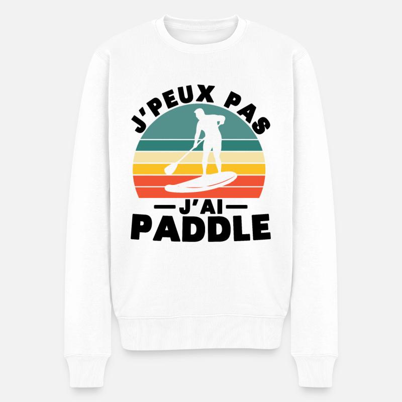 Je Peux Pas J'ai Paddle - Pull Premium bio Homme - blanc