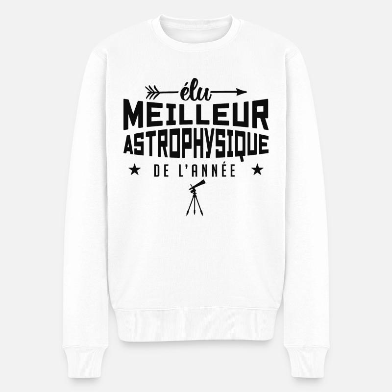 ÉLU MEILLEUR ASTROPHYSICIEN DE L'ANNÉE - Pull Premium bio Homme - blanc