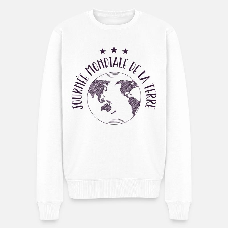 Journée mondiale de la Terre - Pull Premium bio Homme - blanc