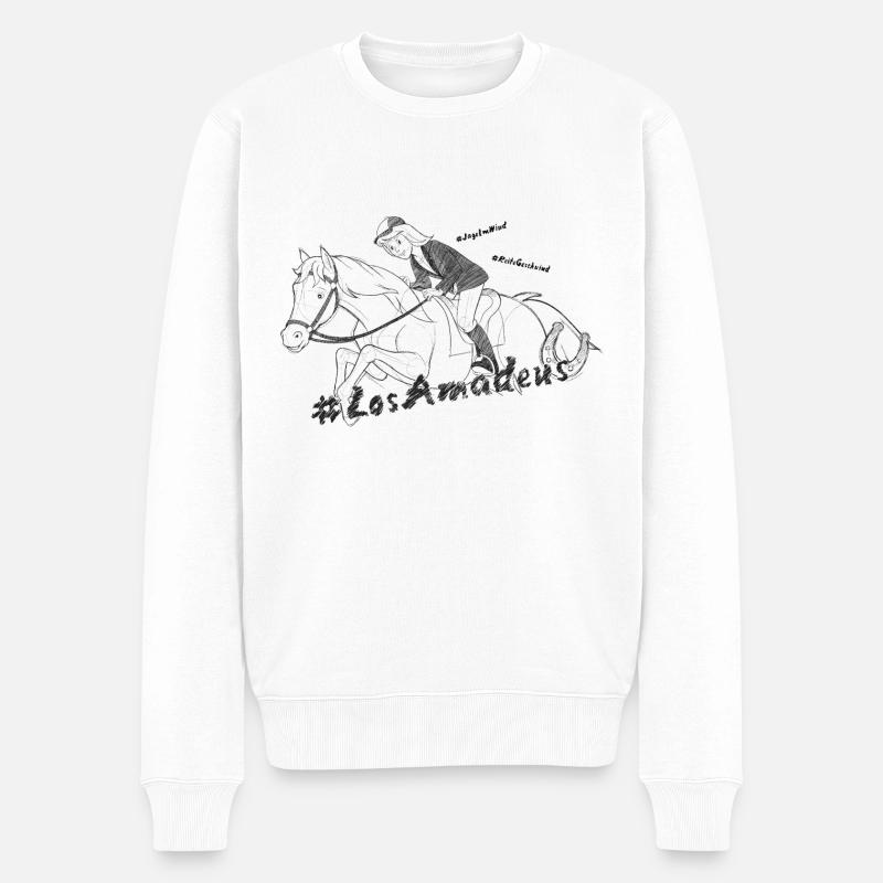 Bibi und Tina 'Tina und Amadeus Los Amadeus' - Männer Premium Bio Pullover - Weiß