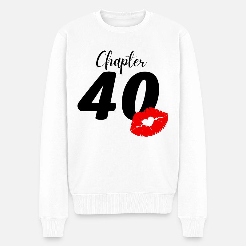 40. Geburtstag - Männer Premium Bio Pullover - Weiß