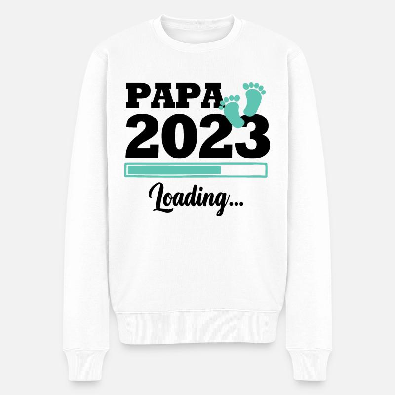 Papa 2023 loading - Pull Premium bio Homme - blanc
