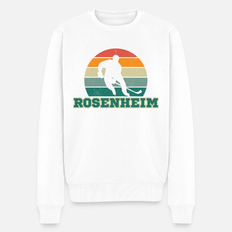 Rosenheim, meine Stadt! - Männer Premium Bio Pullover - Weiß