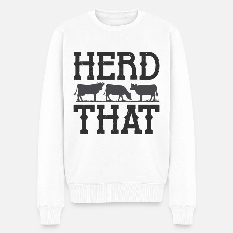 Herde, dass - Männer Premium Bio Pullover - Weiß