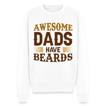 Awesome Dads Have Beards - Men's Premium Organic Jumper - white - Front - Thijin (182cm)