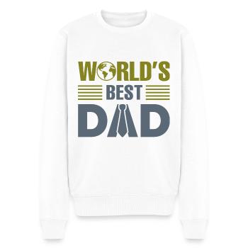 Meilleur papa du monde - Pull Premium bio Homme - blanc - Devant - Thijin (182cm)