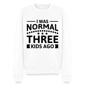 J'étais normal il y a trois enfants - Pull Premium bio Homme - blanc - Devant - Thijin (182cm)