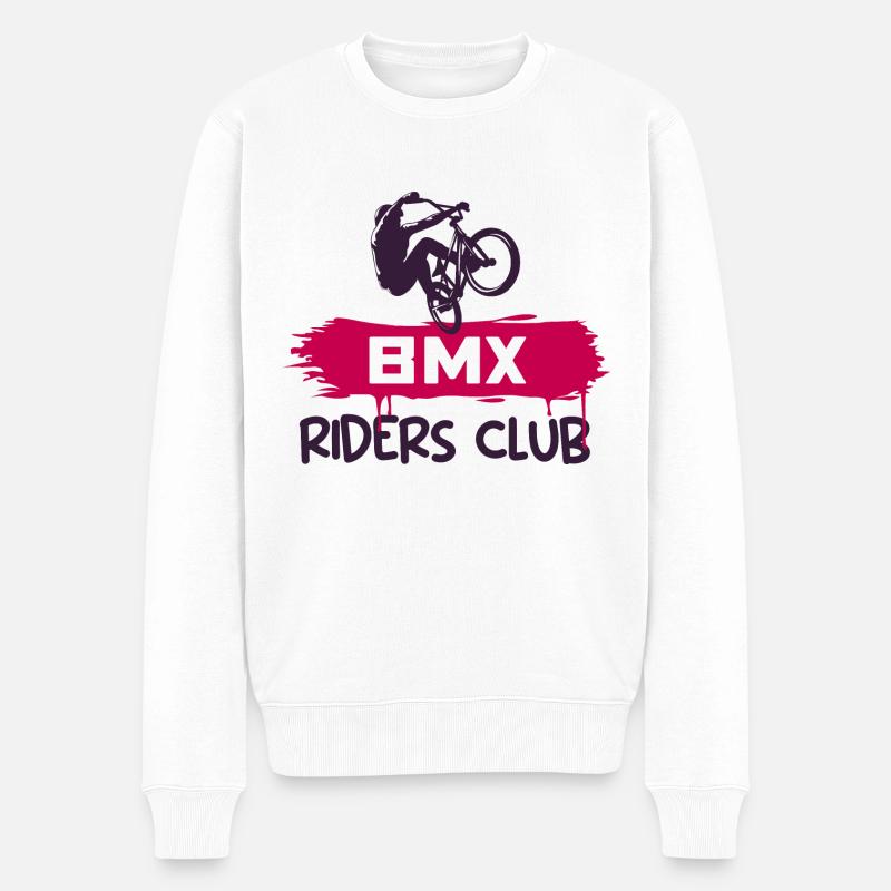 BMX Vélo - Pull Premium bio Homme - blanc