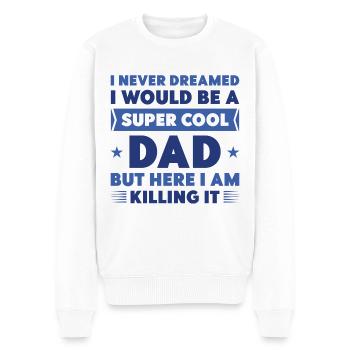 Papa super cool - Pull Premium bio Homme - blanc - Devant - Thijin (182cm)