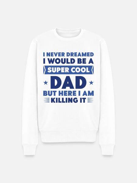 Super Cool Dad - Men's Premium Organic Jumper - white
