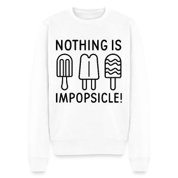 Rien n’est impopsicle - Pull Premium bio Homme - blanc - Devant - Thijin (182cm)